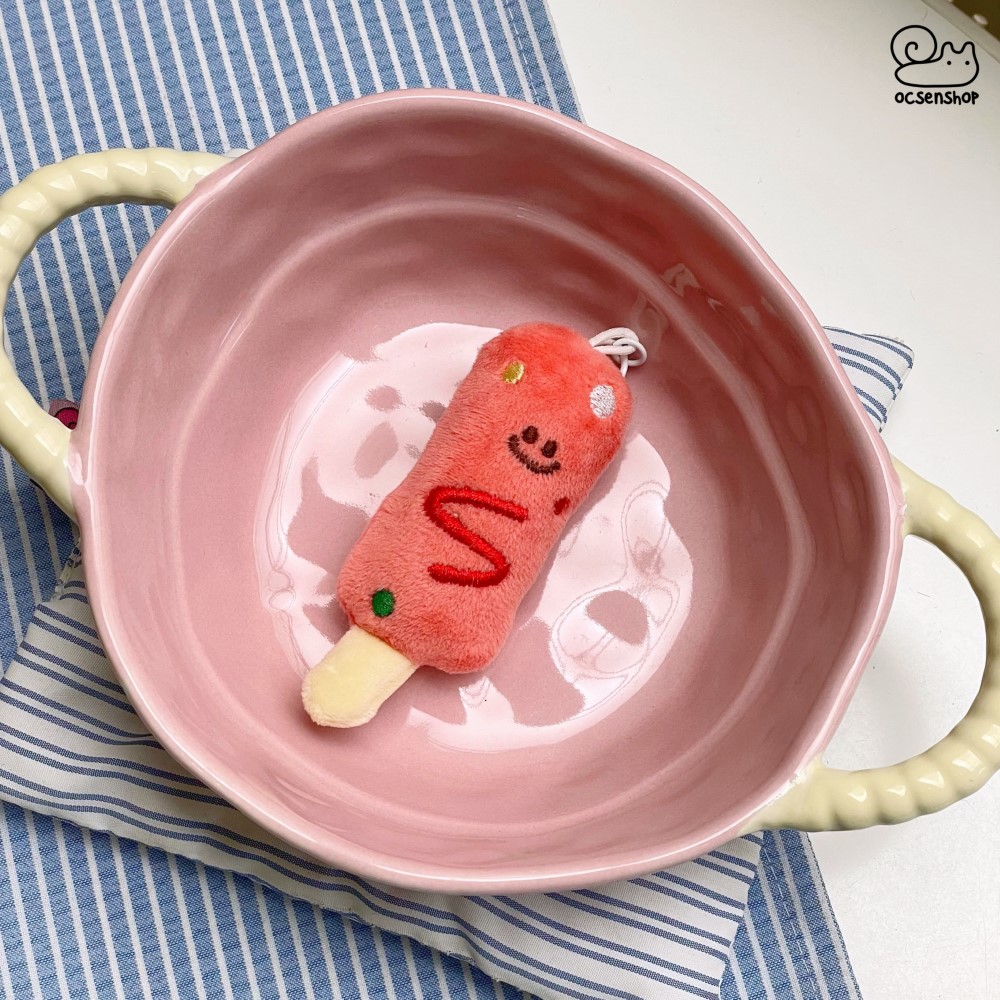 Móc khóa bông xiên đồ ăn