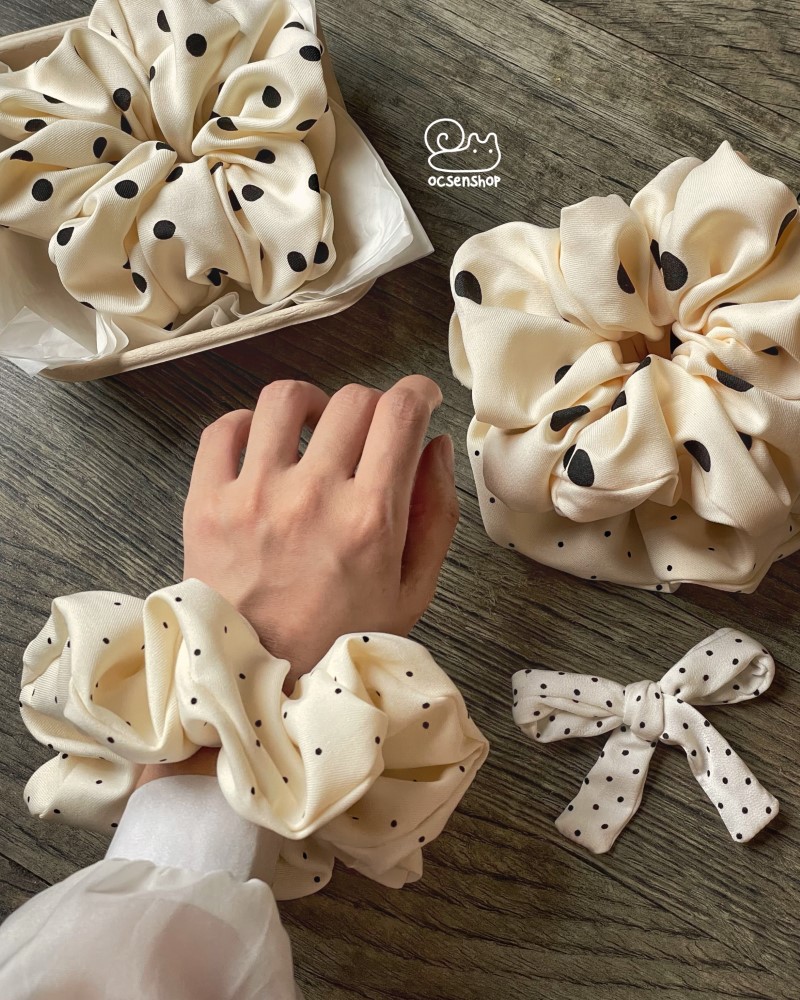 Scrunchie Ốc sên 50k (Kèm hộp)