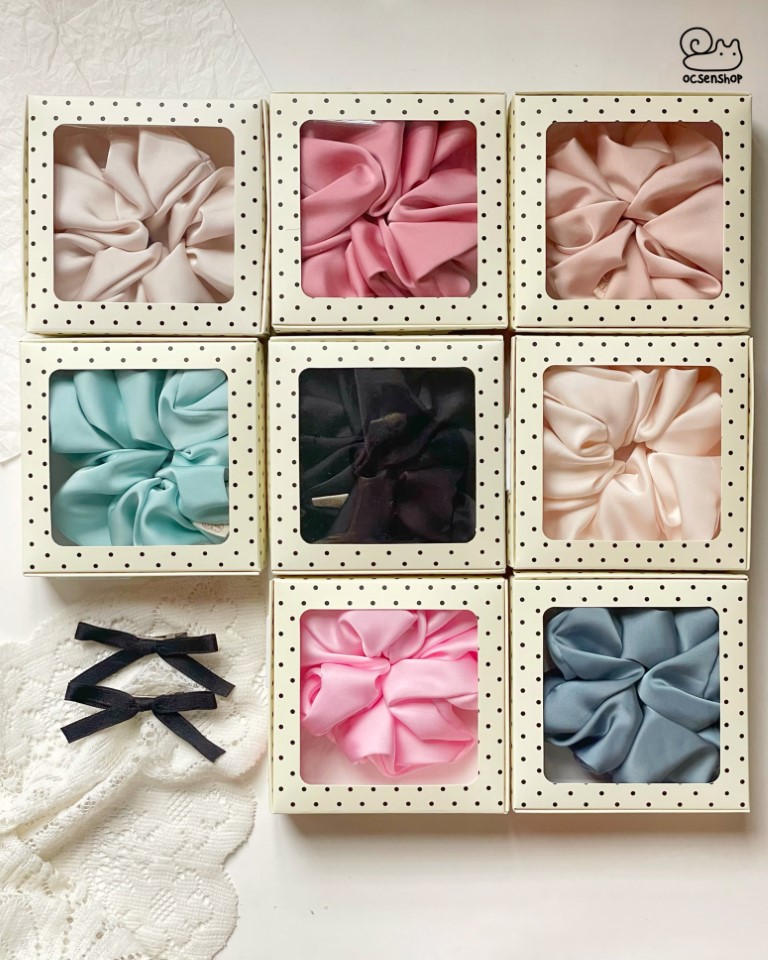 Scrunchie Ốc sên 50k (Kèm hộp)