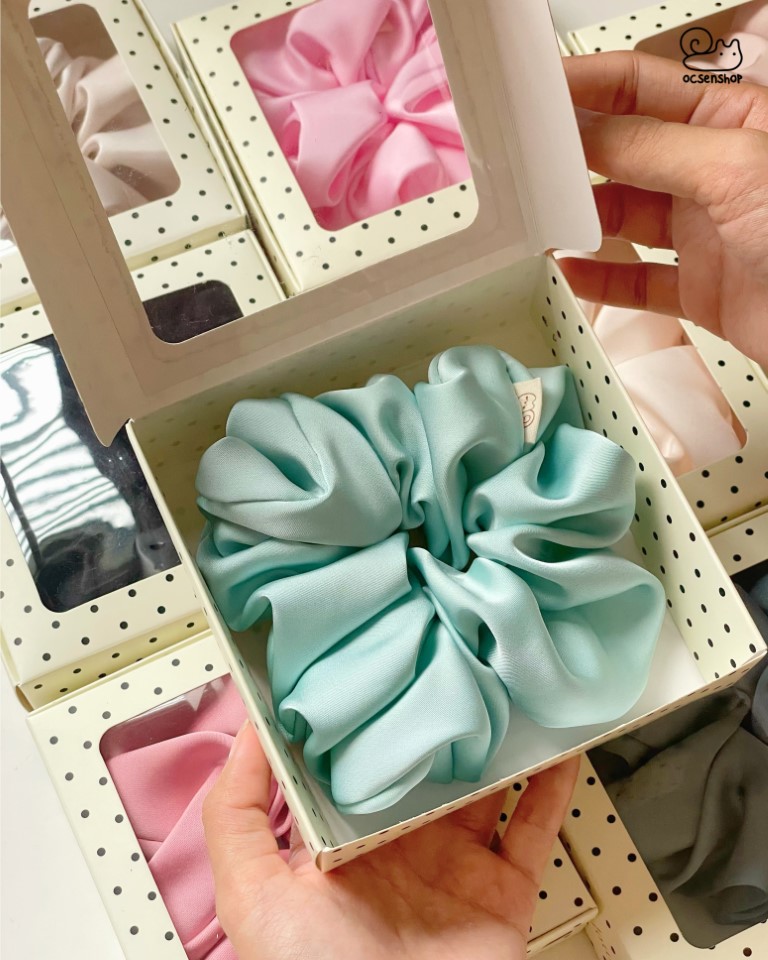 Scrunchie Ốc sên 50k (Kèm hộp)