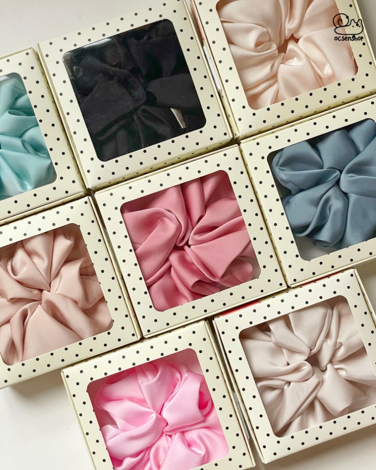 Scrunchie Ốc sên 50k (Kèm hộp)