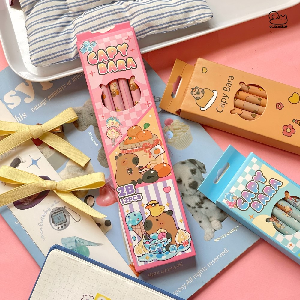 Set bút chì gỗ 2B Capybara (12c)