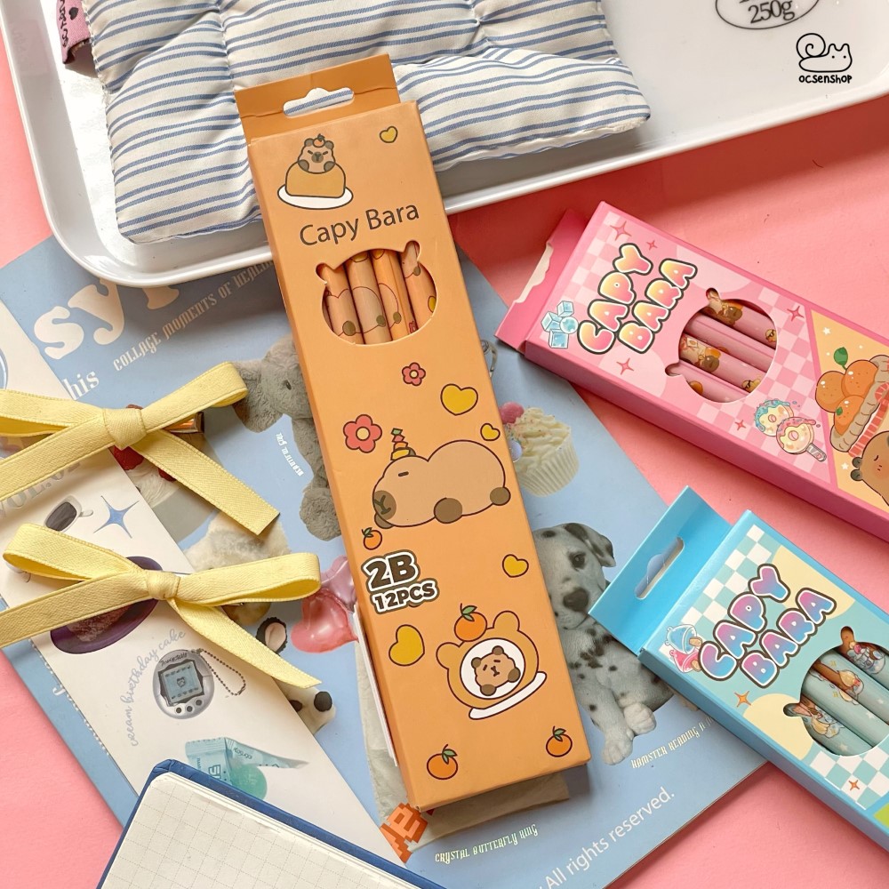 Set bút chì gỗ 2B Capybara (12c)