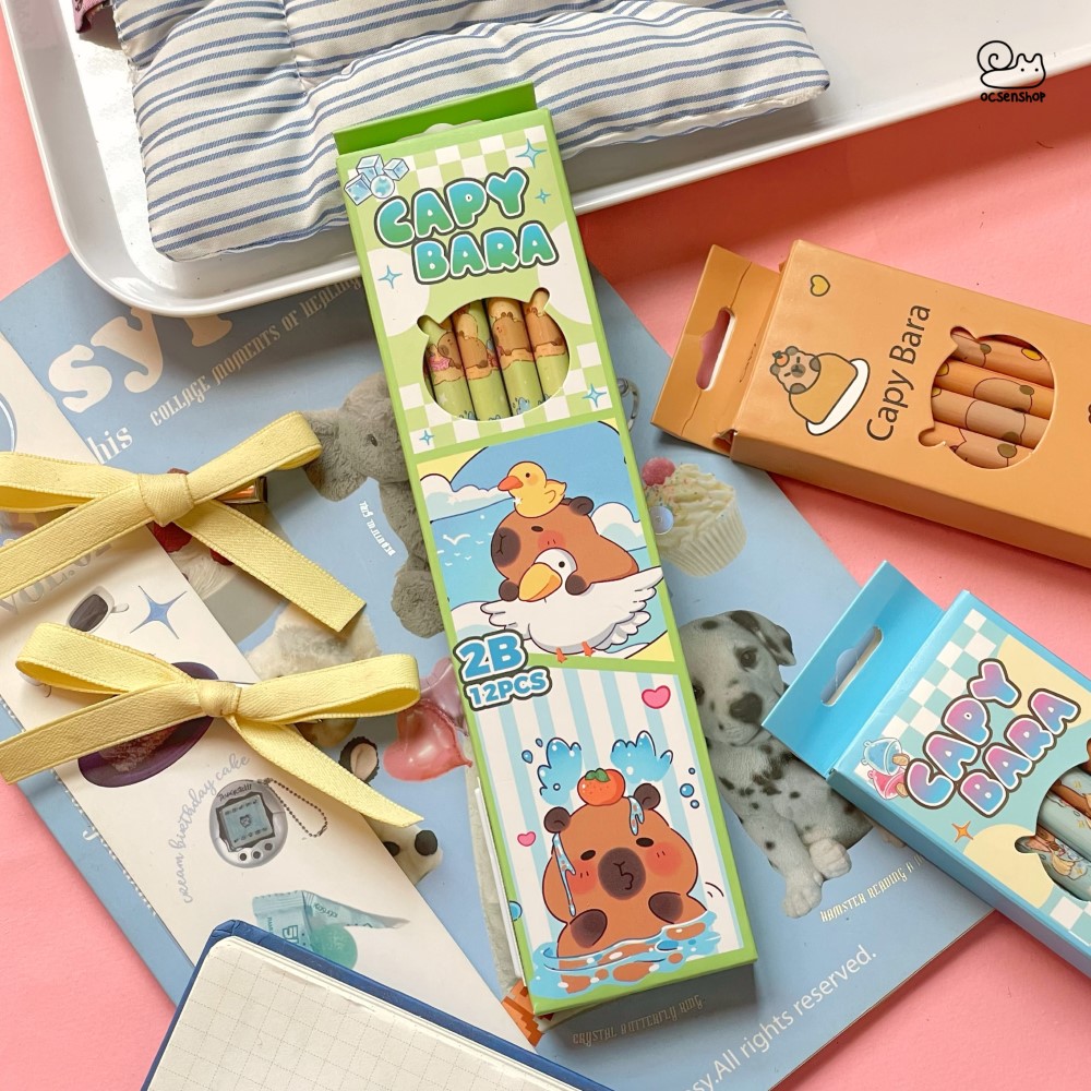 Set bút chì gỗ 2B Capybara (12c)