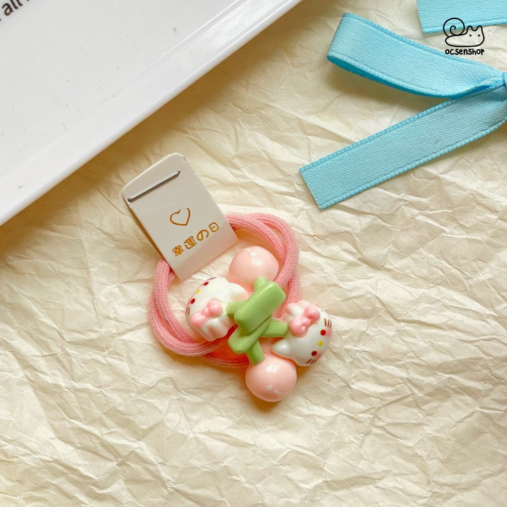 Set chun buộc tóc Hello Kitty cherry (2c)