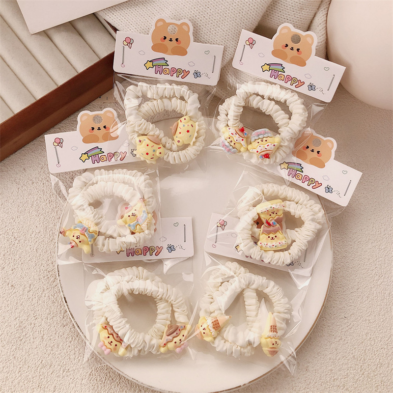 Set chun buộc tóc Purin đồ ăn (2c)