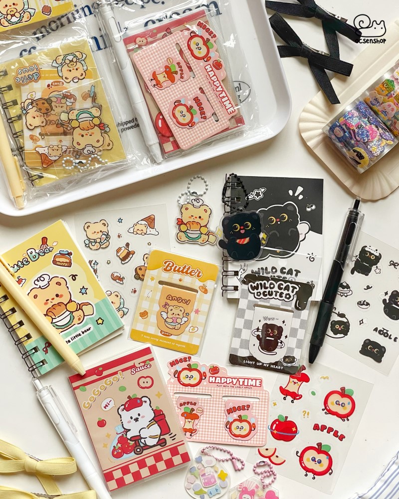 Set do dung hoc tap Cartoon (11x22cm)(4 mon)
