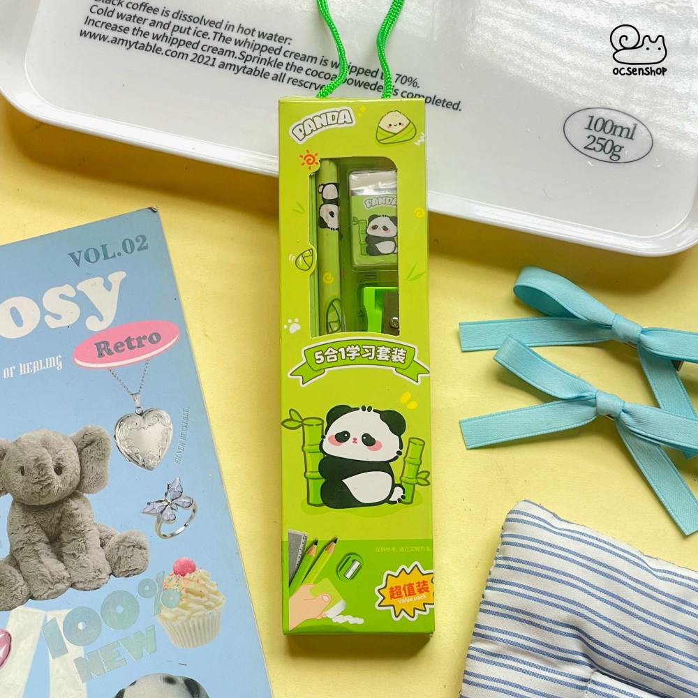 Set dụng cụ học tập hình kèm dây