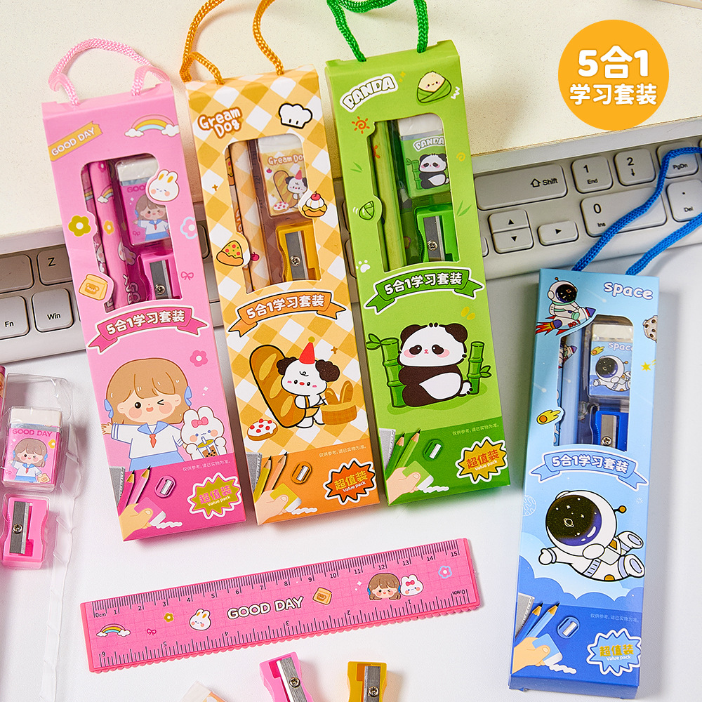 Set dụng cụ học tập hình kèm dây