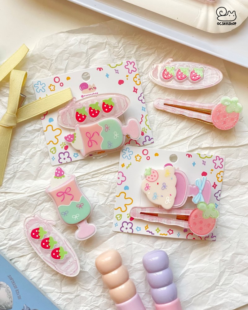 Set kẹp tóc Đồ uống (2c)