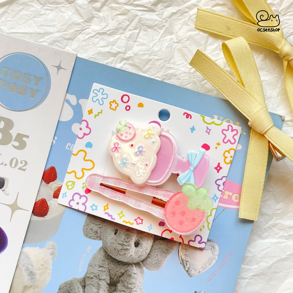 Set kẹp tóc Đồ uống (2c)