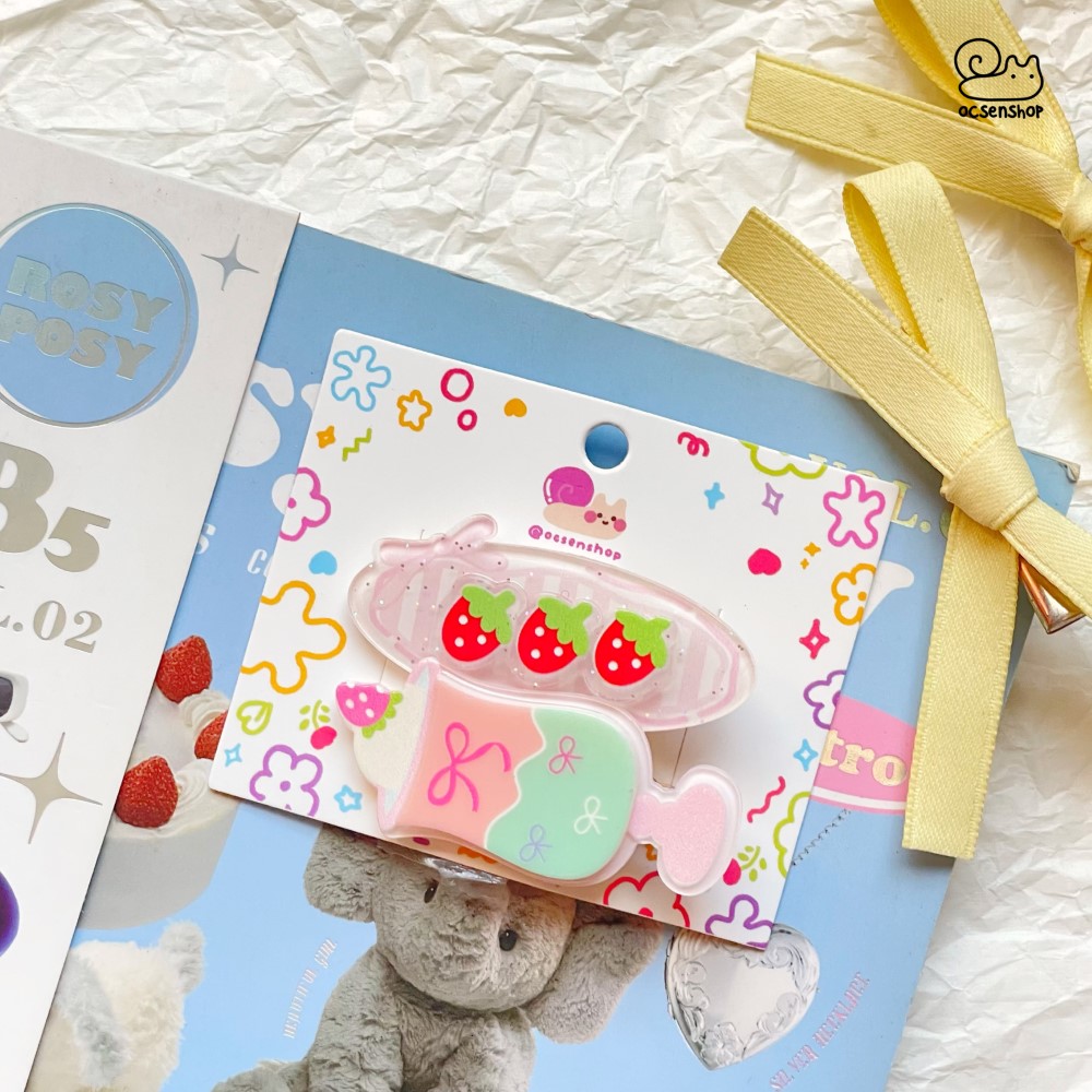 Set kẹp tóc Đồ uống (2c)