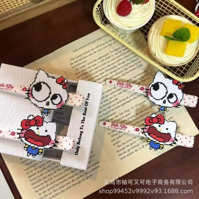 Set kẹp tóc Hello Kitty pixel (2c)(mix mẫu)