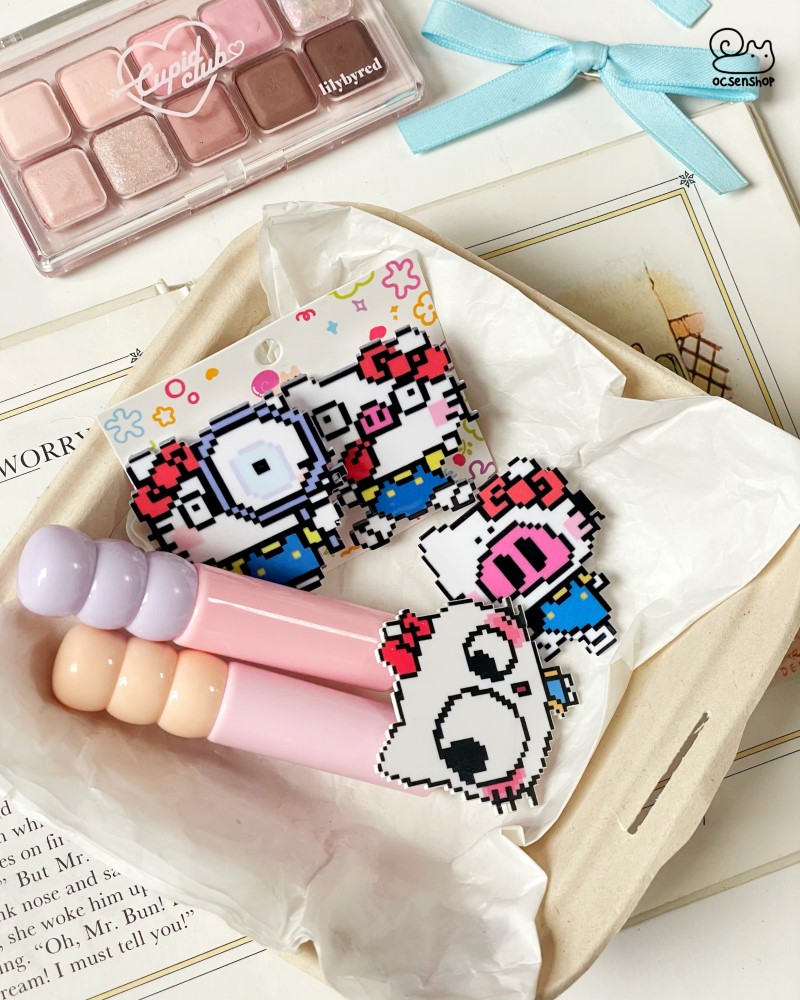 Set kẹp tóc Hello Kitty pixel (2c)(mix mẫu)