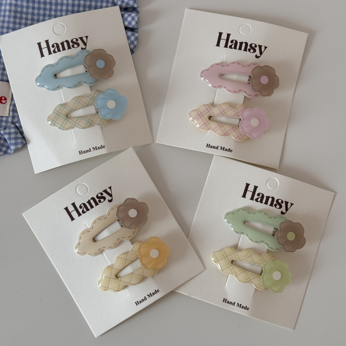 Set kẹp tóc Hoa viền mây (2c)