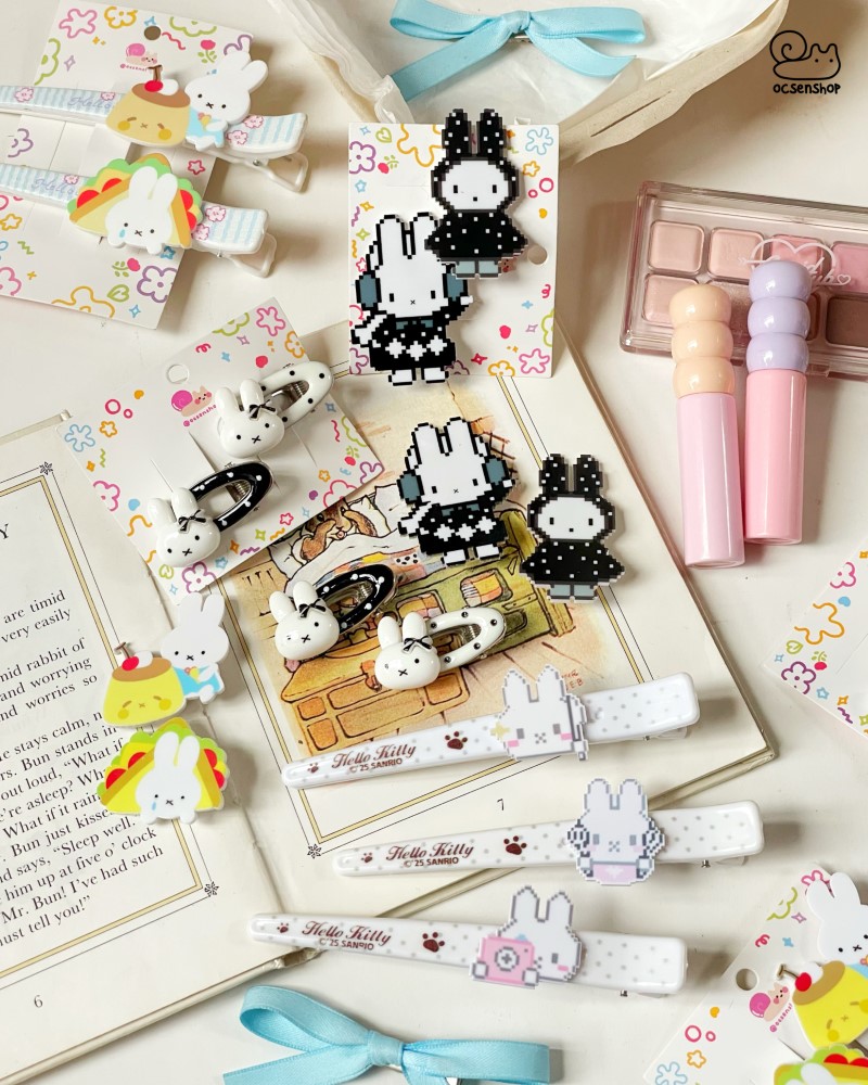 Set kẹp tóc Miffy pixel (2c)(3cm)
