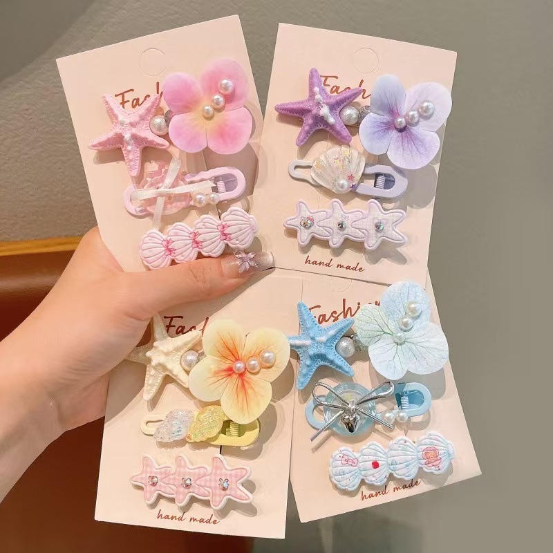 Set kẹp tóc đính charm Biển (3c)