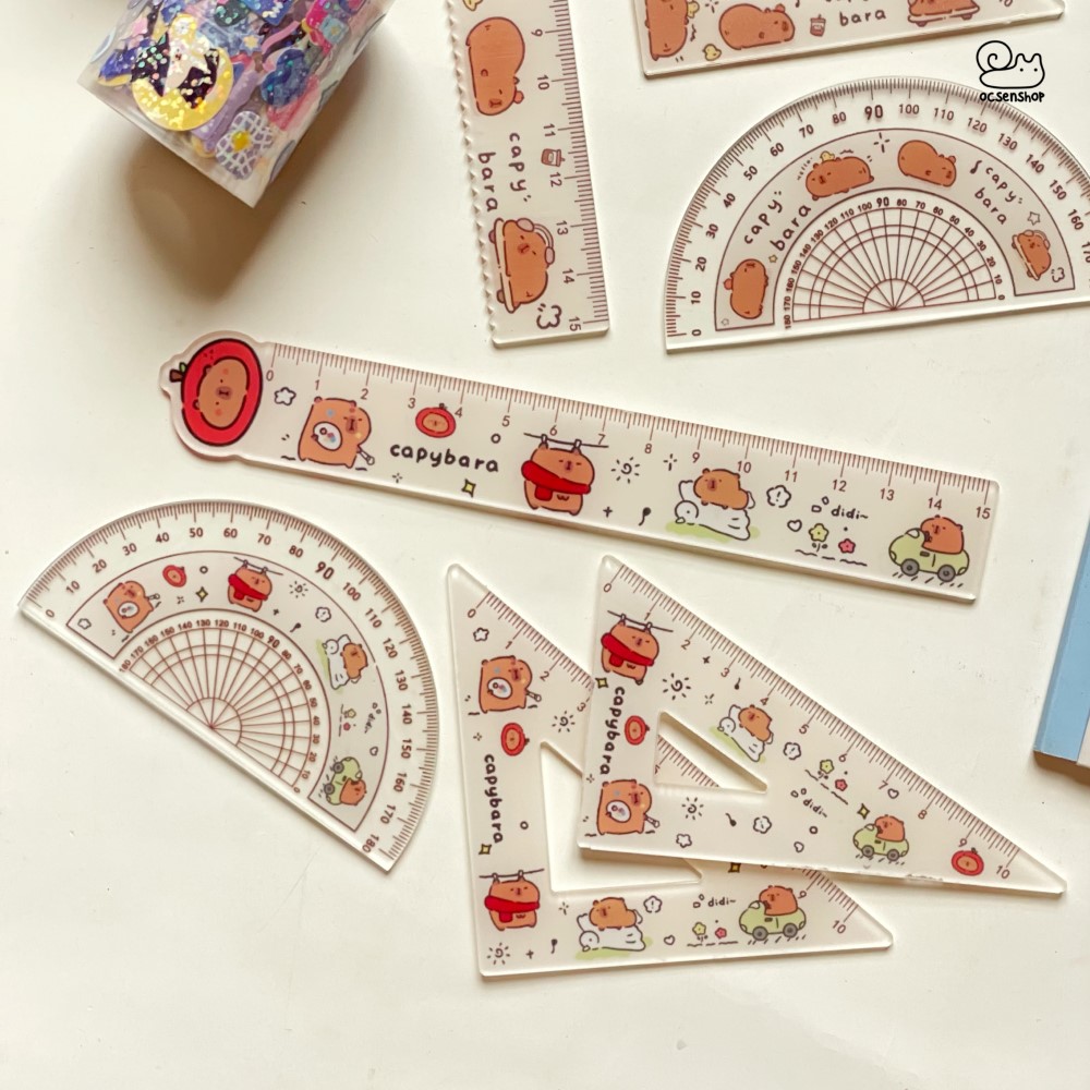 Set thước kẻ Capybara (4c)