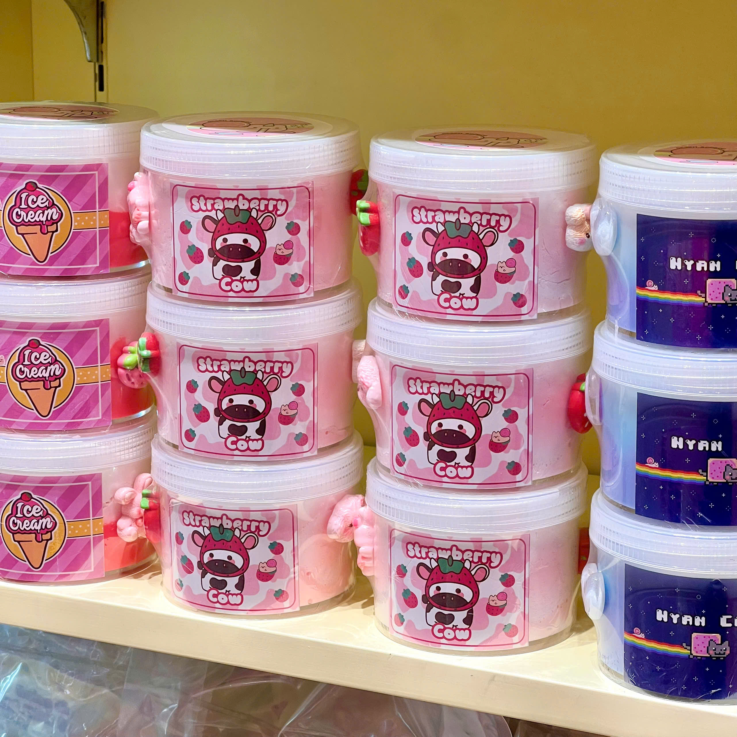 Slime Strawberry Cow (Butter slime)