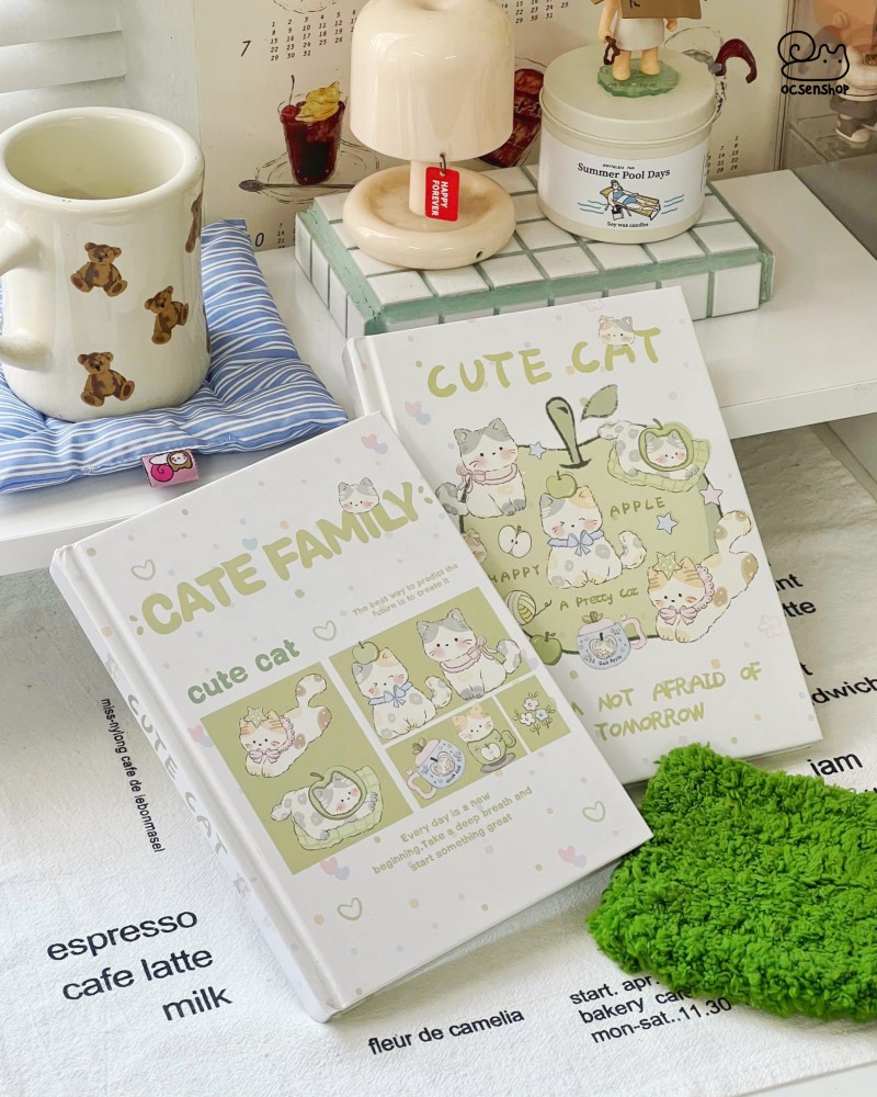 Sổ A5 bìa cứng Cute Cat (96tr)