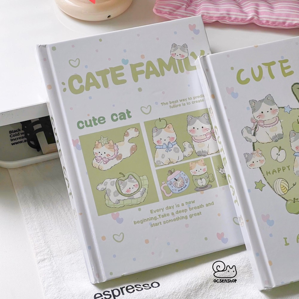 Sổ A5 bìa cứng Cute Cat (96tr)