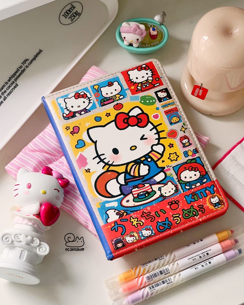 Sổ bìa da Hello Kitty (80tr)