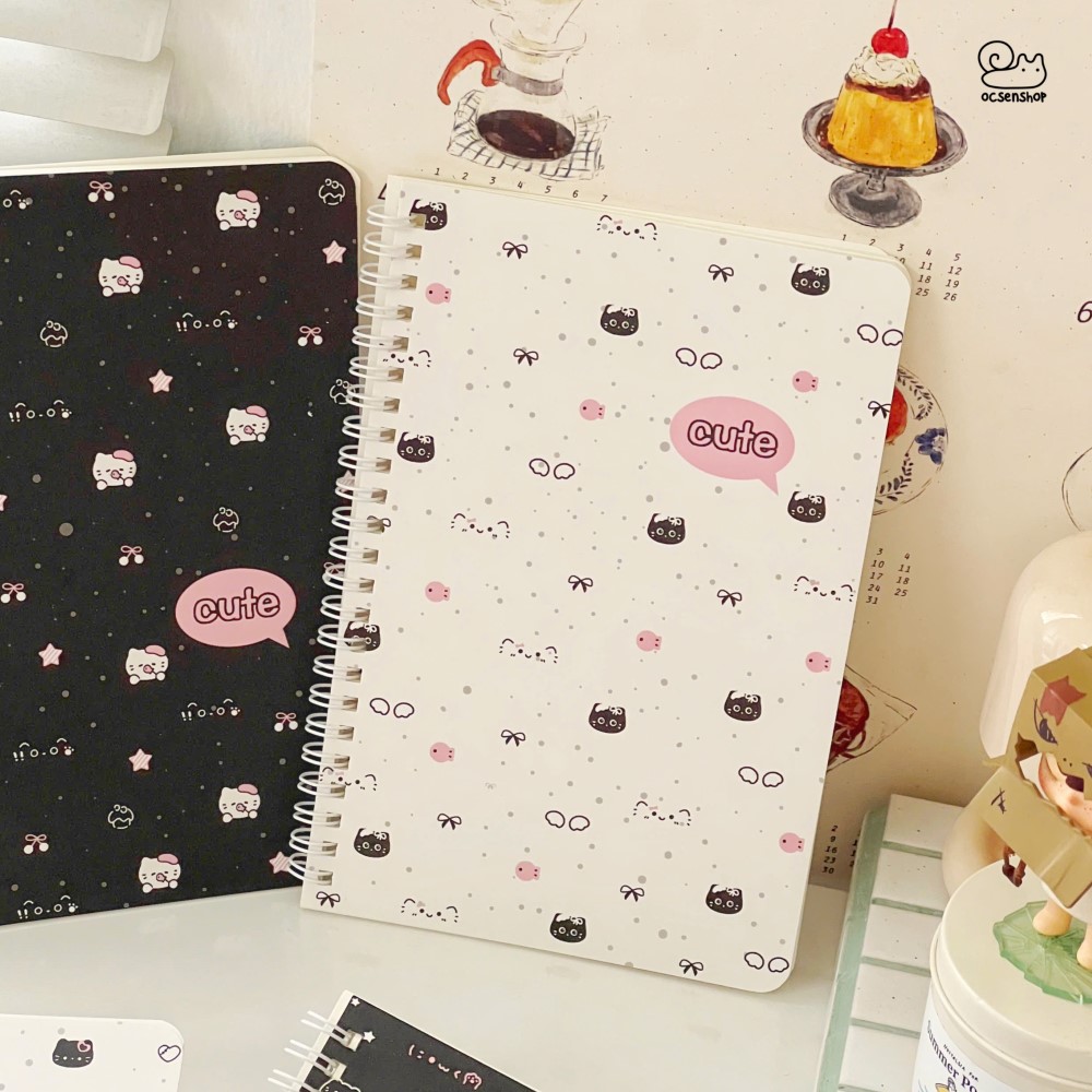 Sổ gáy xoắn A5 Cute Cat (50tr)