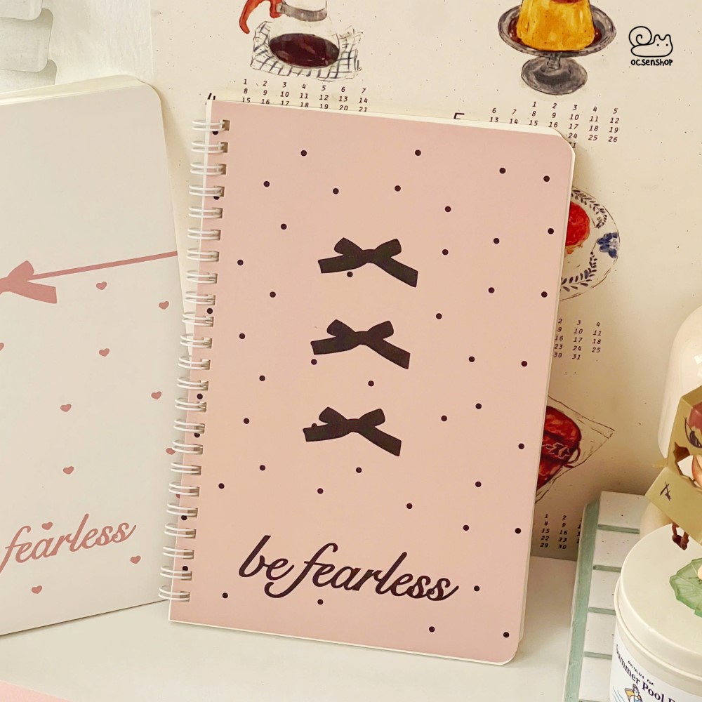 Sổ gáy xoắn A5 Nơ Be fearless (50tr)