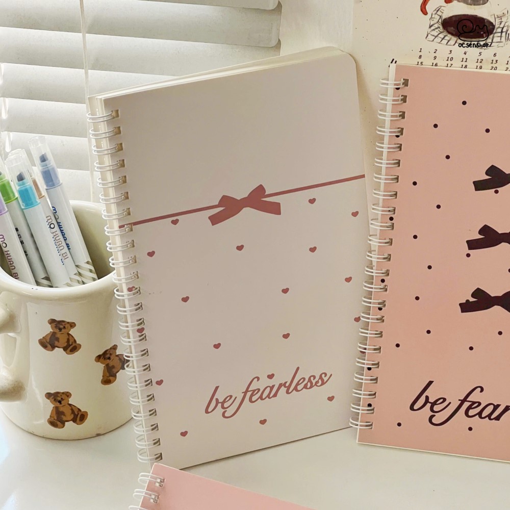 Sổ gáy xoắn A5 Nơ Be fearless (50tr)
