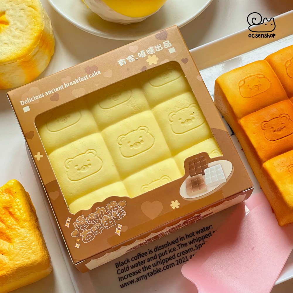 Squishy Bánh ô vuông (kèm hộp)
