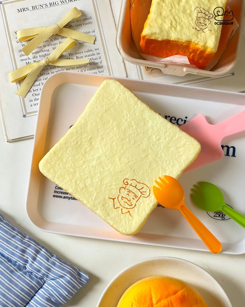 Squishy Moozy bánh mì sandwich ông già (kèm túi)