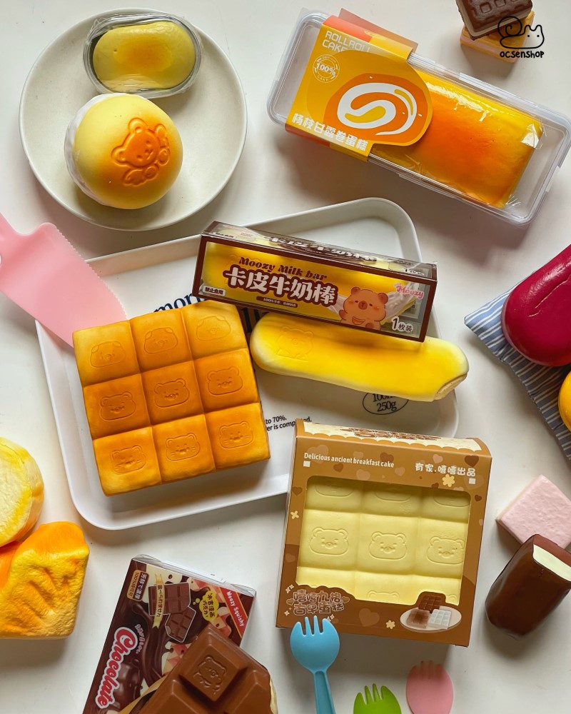 Squishy bánh bông lan chữ nhật