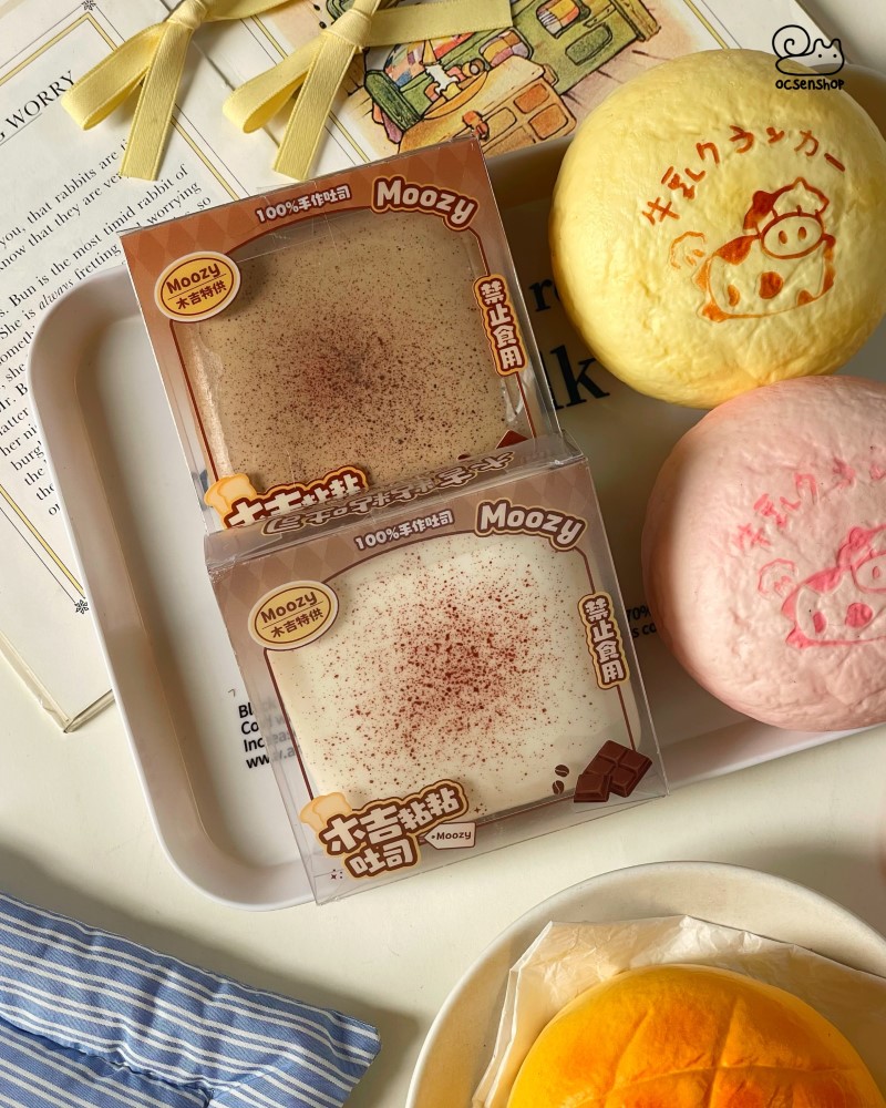 Squishy Moozy bánh mì nướng phủ kem (9cm)