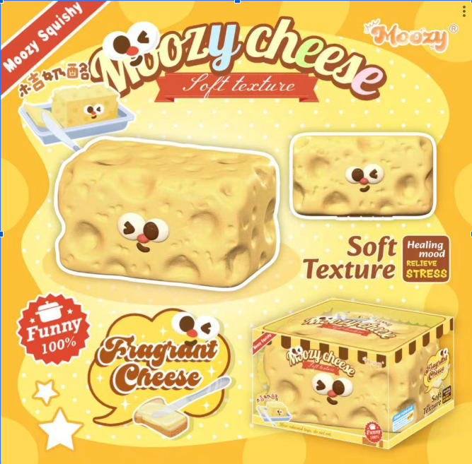 Squishy Moozy phô mai Moozy (kèm hộp)