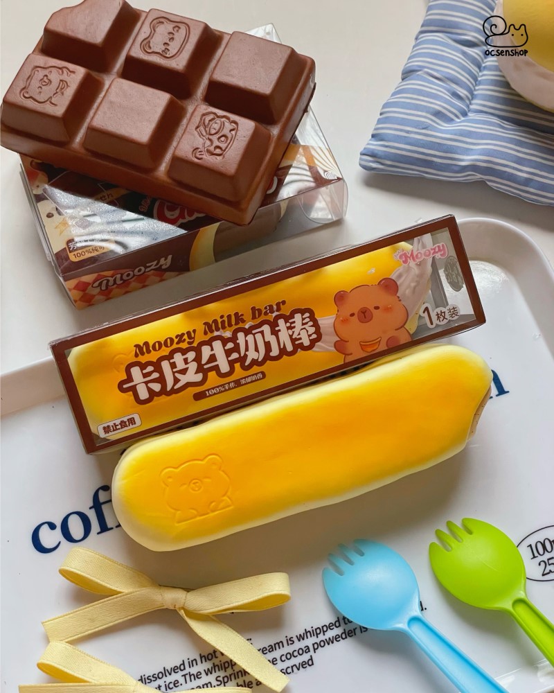 Squishy thanh bánh kem sữa gấu