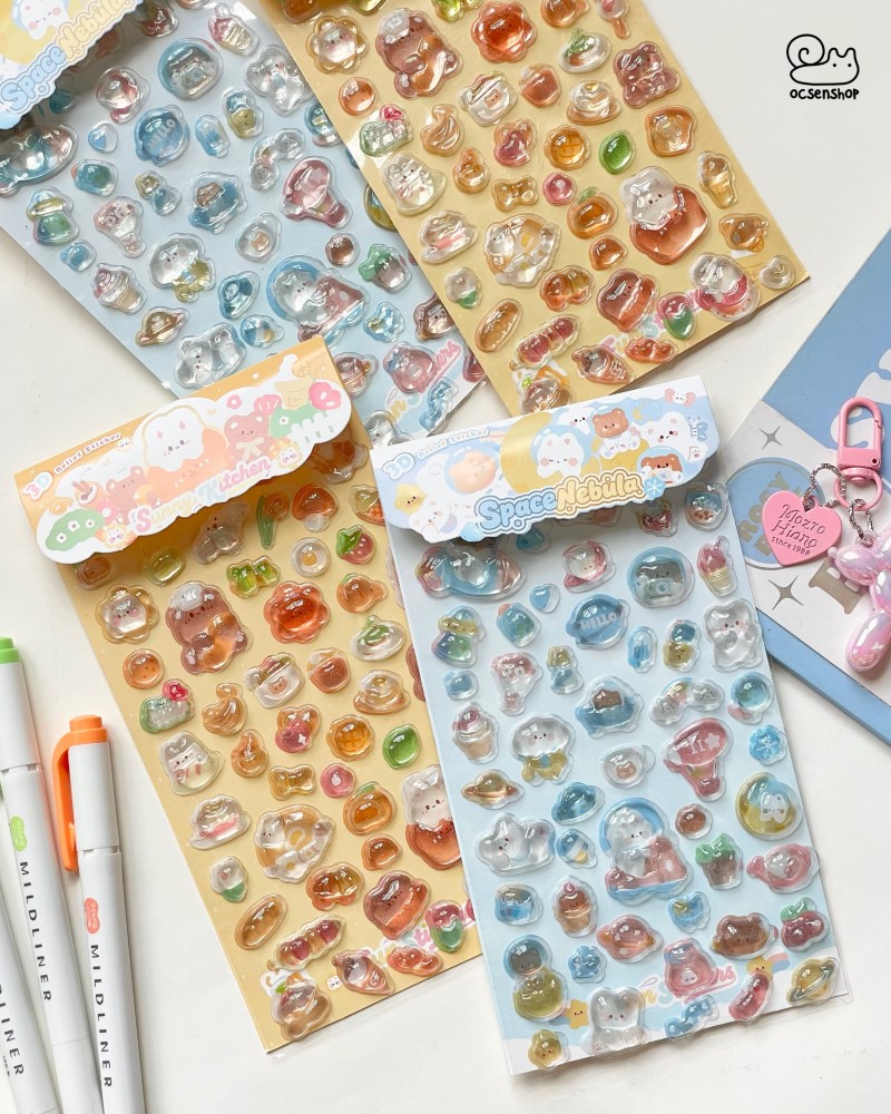 Sticker 3D Thỏ trắng (9,5x17,5cm)