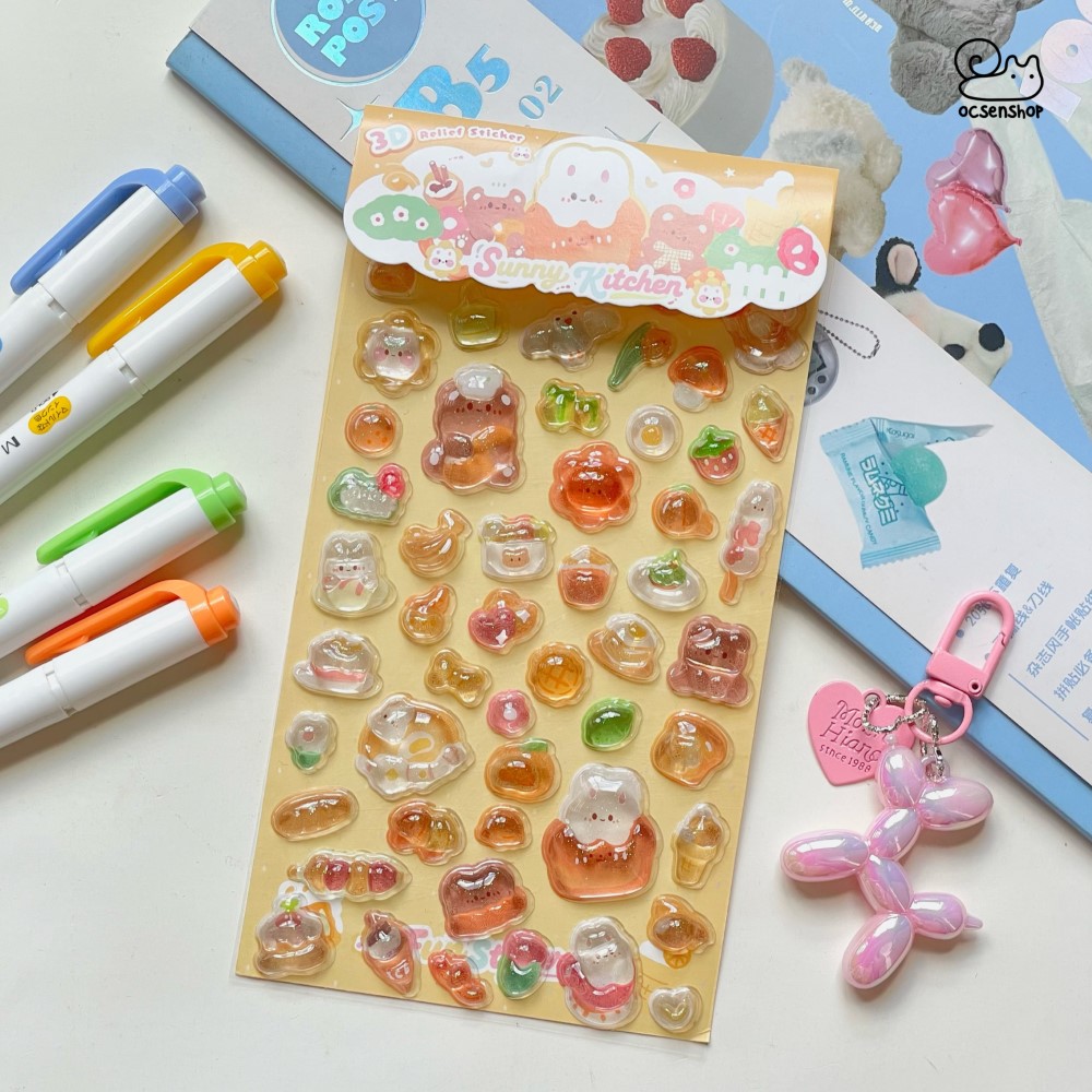 Sticker 3D Thỏ trắng (9,5x17,5cm)