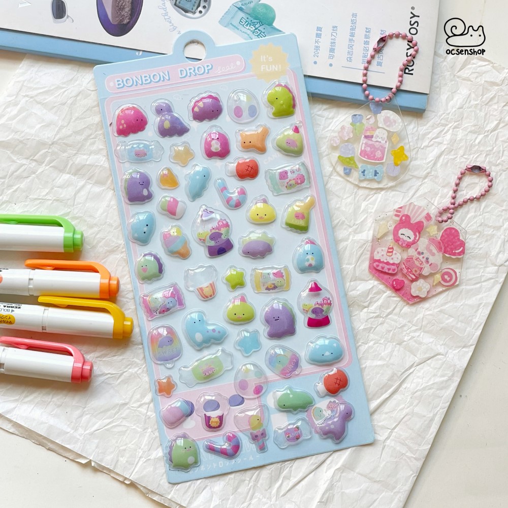 Sticker Bonbon drop Động vật (9,5x20cm)