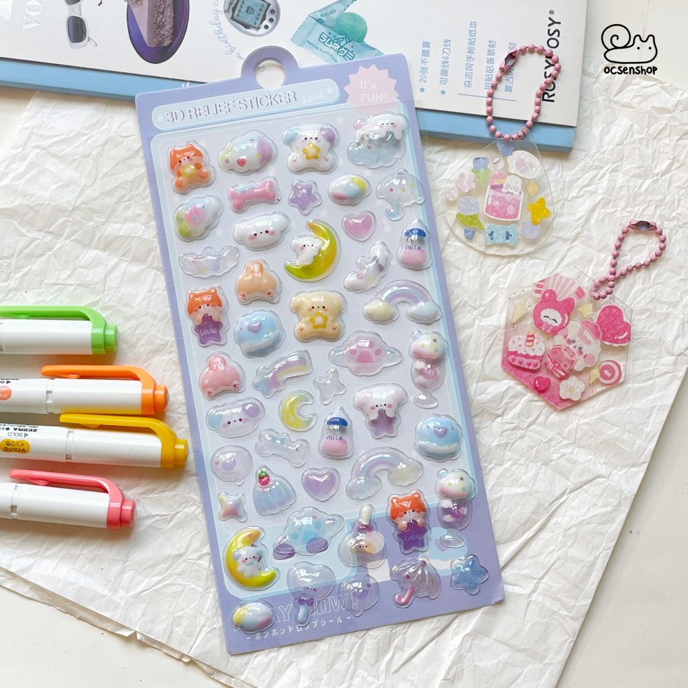 Sticker Bonbon drop Động vật (9,5x20cm)