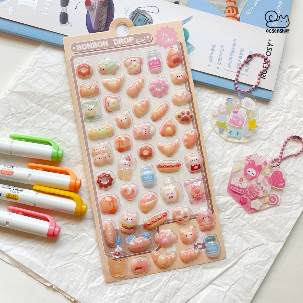 Sticker Bonbon drop Động vật (9,5x20cm)