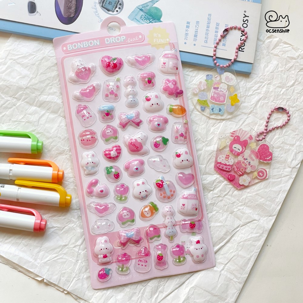 Sticker Bonbon drop Động vật (9,5x20cm)