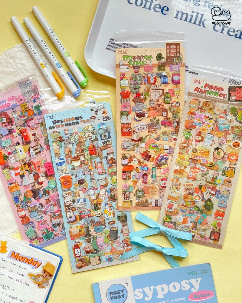 Sticker Leisure Time (4 tấm)(10x21cm)