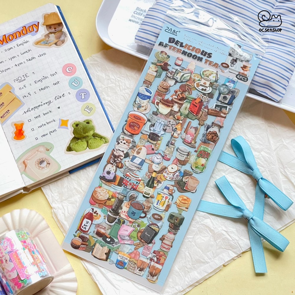 Sticker Leisure Time (4 tấm)(10x21cm)