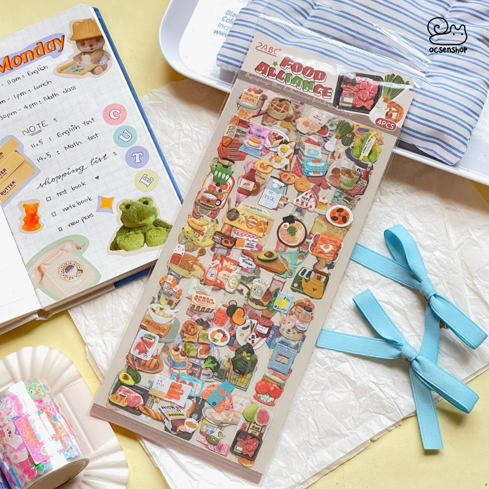 Sticker Leisure Time (4 tấm)(10x21cm)