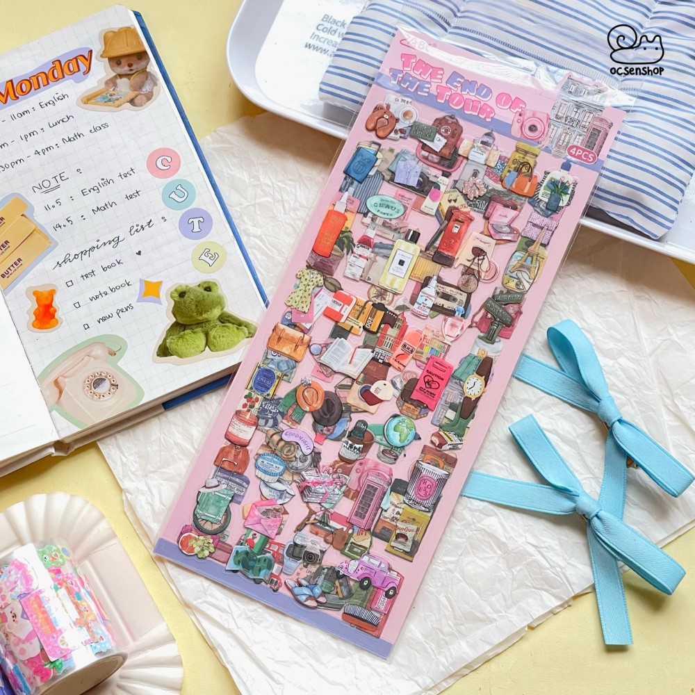 Sticker Leisure Time (4 tấm)(10x21cm)