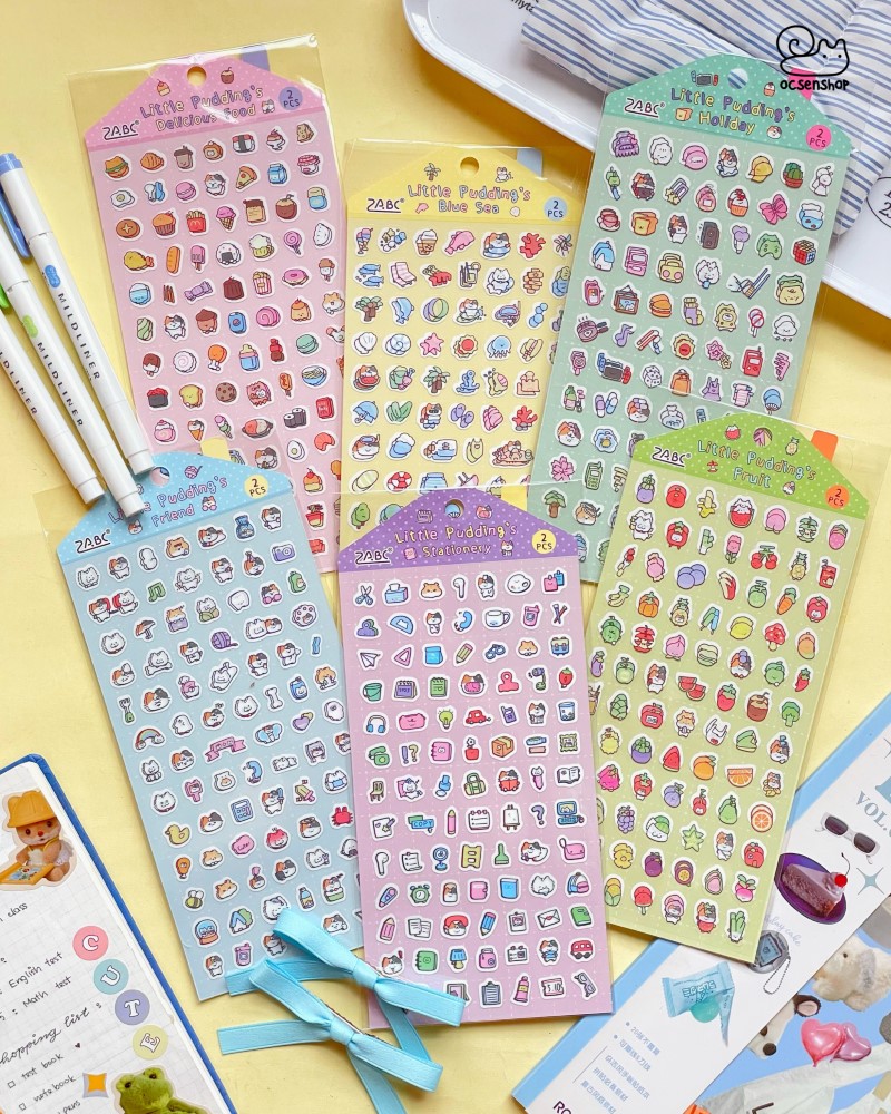 Sticker Little Pudding's (2 tấm) (10x18,8cm)