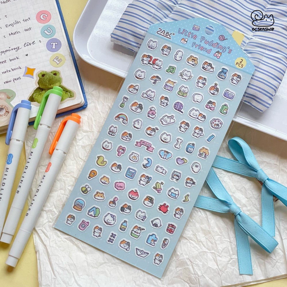 Sticker Little Pudding's (2 tấm) (10x18,8cm)