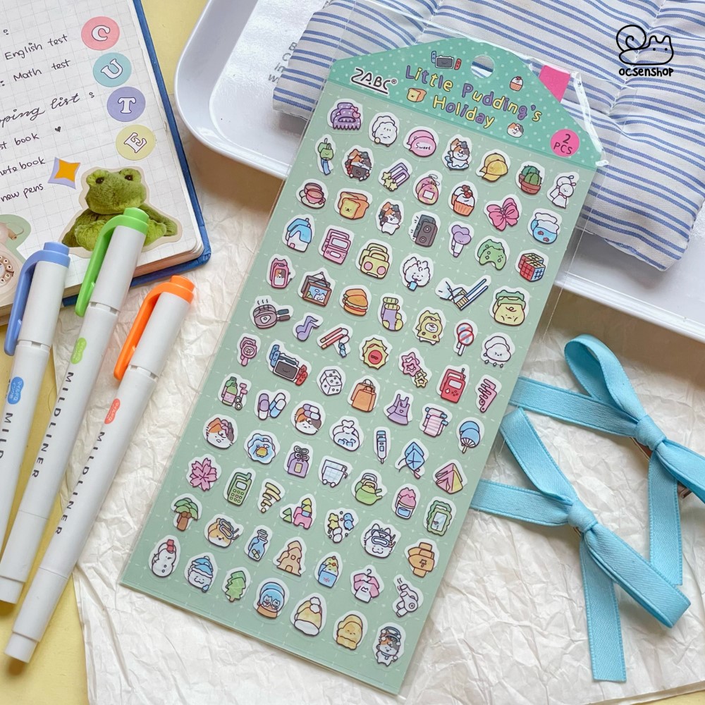 Sticker Little Pudding's (2 tấm) (10x18,8cm)