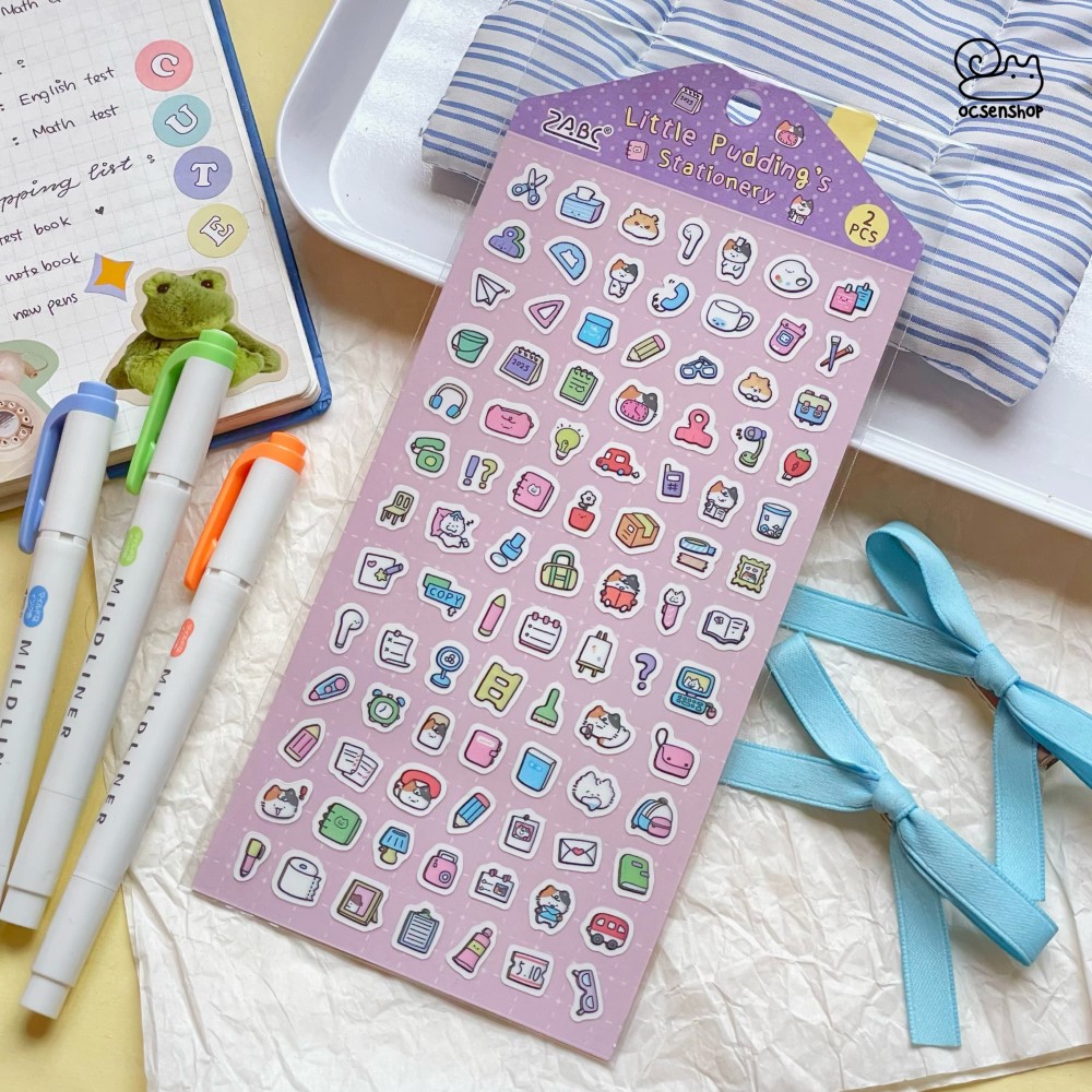 Sticker Little Pudding's (2 tấm) (10x18,8cm)