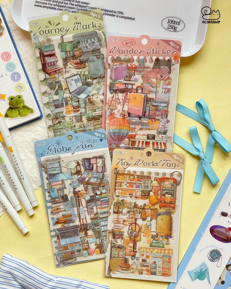 Sticker Lucky trip (4 tấm)(10x15cm)